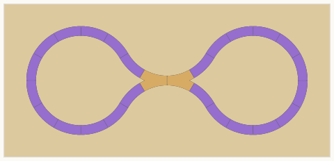 Doppelschleife, 145 × 57 cm