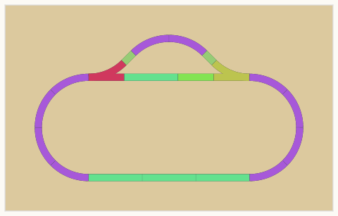 Oval mit Bahnhof, 109 × 60 cm