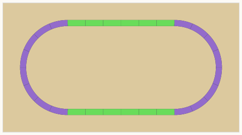 Langes Oval für den Flur, 147 × 70 cm