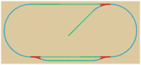 Vergleichsanlage Peco H0 Code 100 Setrack