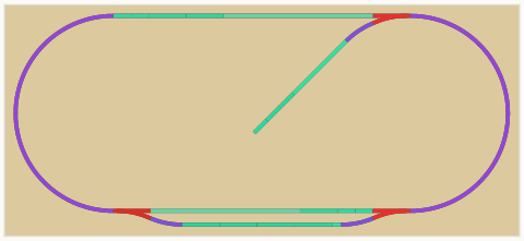 Vergleichsanlage Peco H0 Code 100 Setrack